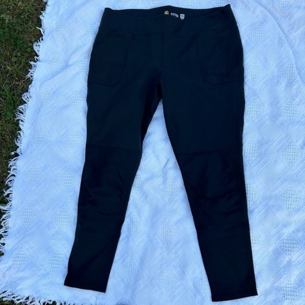 Carhartt Women’s Force Fitted Black Stretchy Work Pants size XXL Tall